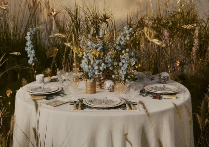 Perfektní vánoční tabuli vytvoříte například za pomocí nádobí od Dior.