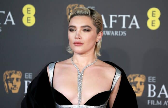 Florence Pugh in Harris Reed dress, BAFTA Film Awards 2024