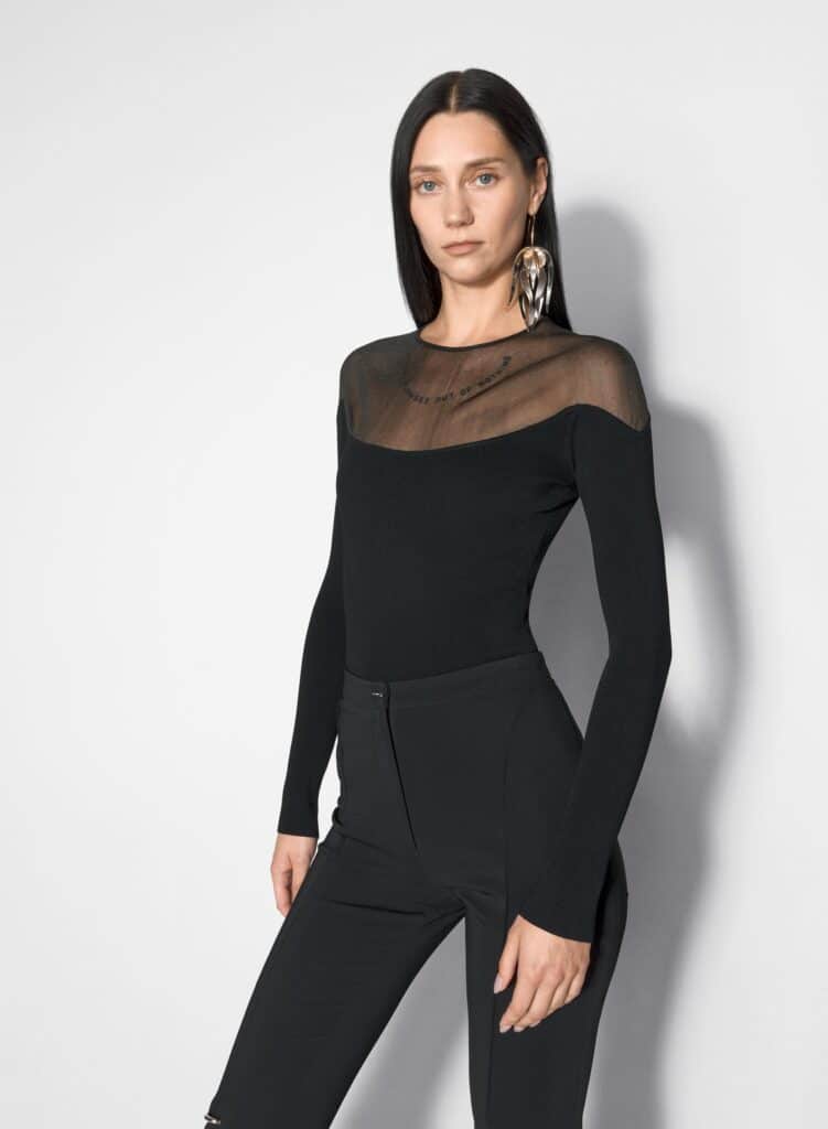 Mugler průhledné transparentní oblečení