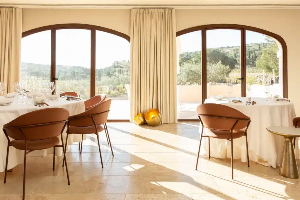 Château L’Hospitalet Wine Resort luxusní dovolená podzim restaurace