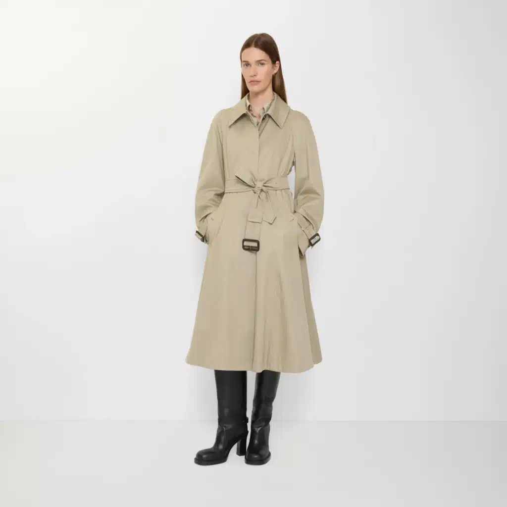 Burberry trenčkot day to night outfit