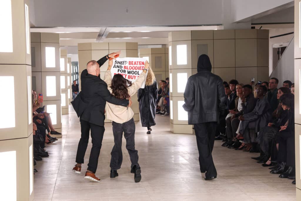 COS NY Fashion Week, protest PETA