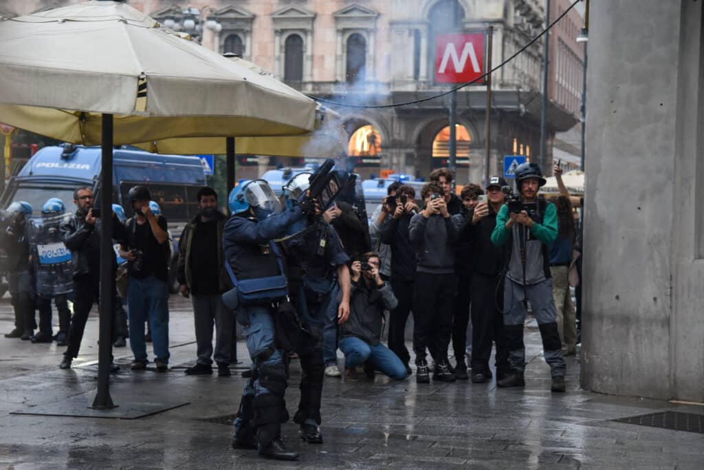 Milan police clash with protesters on second day of unrest